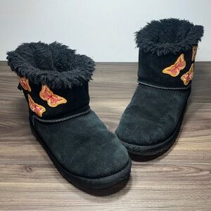 UGG  Boots Kids US 3  Mini Bailey Bow II Butterfly Black